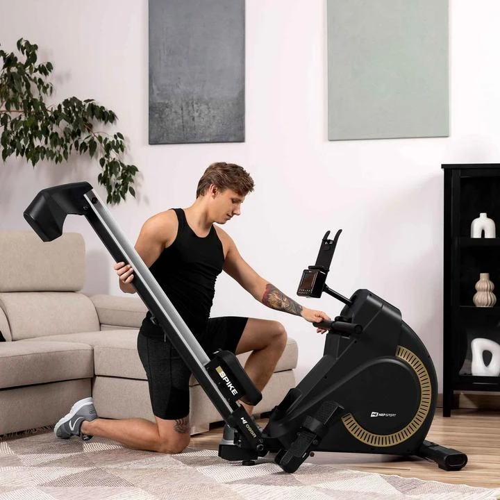 Hop Sport Sulankstomas magnetinis irklavimo treniruoklis su 16 pasipriešinimo lygių ir Bluetooth, iki 150 kg