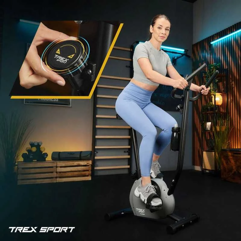 Stacionarus dviratis treniruoklis Trex Sport, pilkas