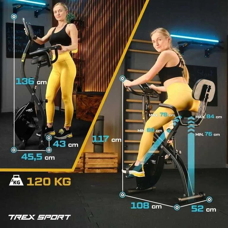 Trex Sport Magnetinis sulankstomas dviratis treniruoklis X-Bike Pyro