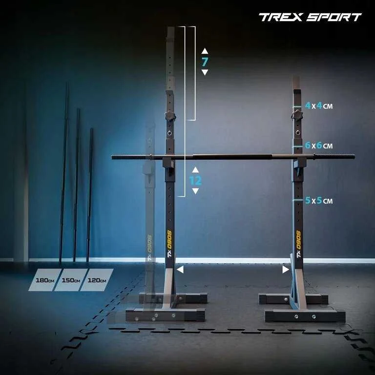 Trex Sport Reguliuojami štangos stovai su saugikliais, 2vnt