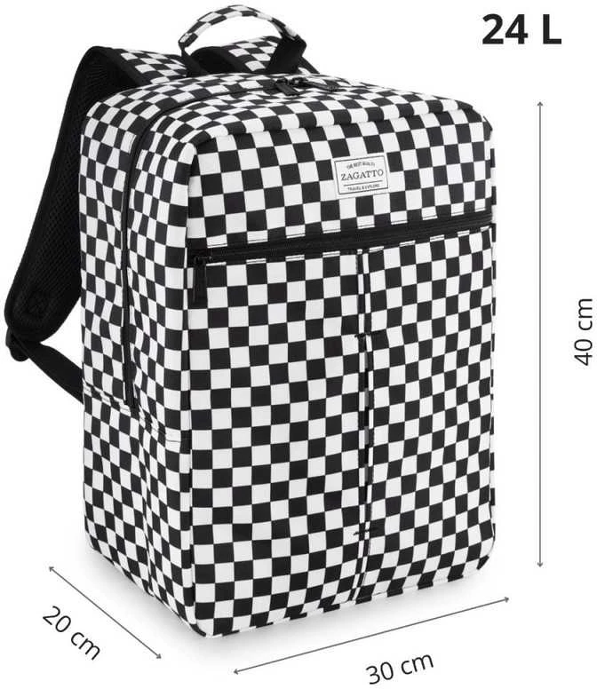 Zagatto Kelioninė kuprinė 40x30x20 cm, rankinis bagažas Ryanair ir Wizz Air, languota