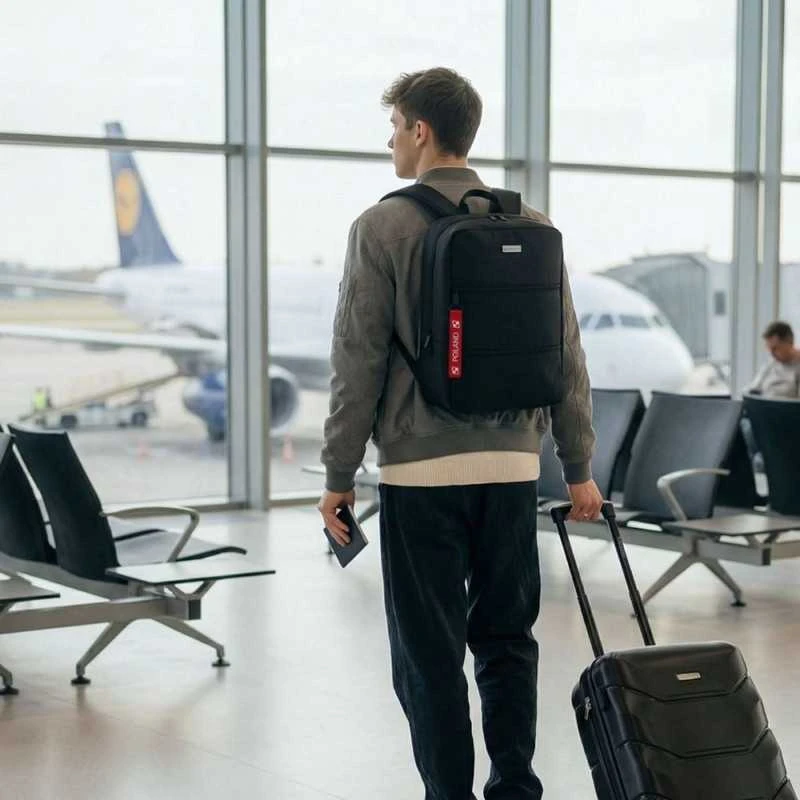 Zagatto Kelioninė kuprinė 40x30x20 cm, tinkama Ryanair ir Wizz Air rankiniam bagažui, juoda