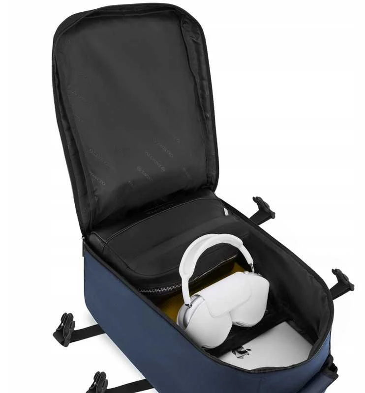 Zagatto Kelioninė kuprinė lėktuvui 40x30x20 cm su laptopo skyriumi, lengvas rankinis bagažas Ryanair / Wizz Air, tamsiai mėlyna