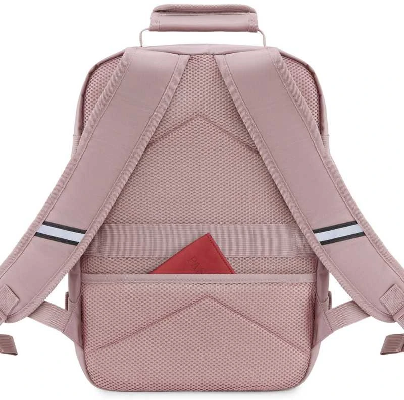 Zagatto Kelioninė kuprinė lėktuvui 40x30x20 cm su laptopo skyriumi, lengvas rankinis bagažas Ryanair / Wizz Air, rožinė