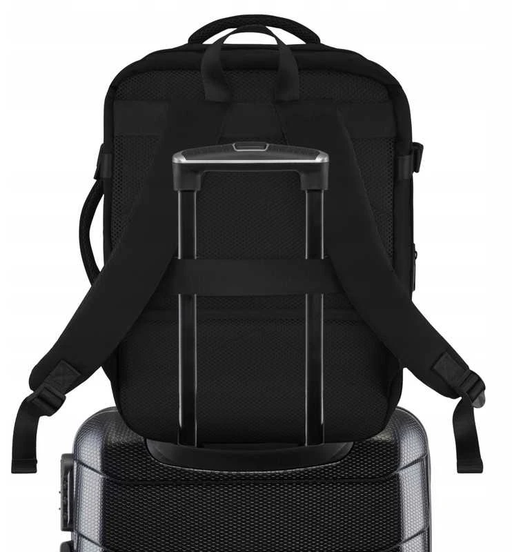 Zagatto Kelioninė rankinio bagažo kuprinė 40x30x20 cm, tinkama Ryanair ir Wizz Air, juoda