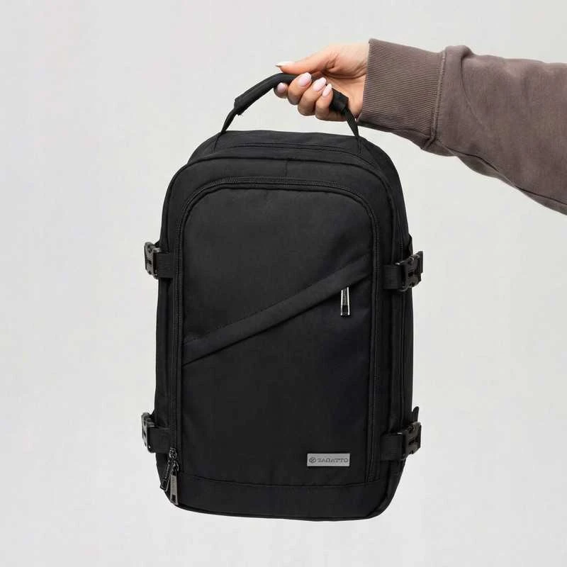 Zagatto Kuprinė į lėktuvą 40x25x20 cm su 6 kišenėmis, juoda