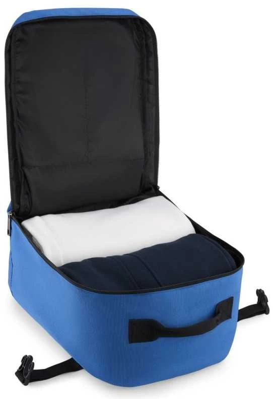 Zagatto Lėktuvo kuprinė 40x25x20 cm su laptopo skyriumi ir 6 kišenėmis, tinkama Ryanair ir Wizz Air, mėlyna