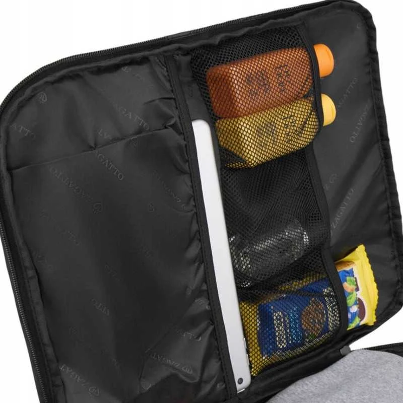 Zagatto Lėktuvo kuprinė 40x30x20 cm, rankinis bagažas Ryanair ir Wizz Air, juoda