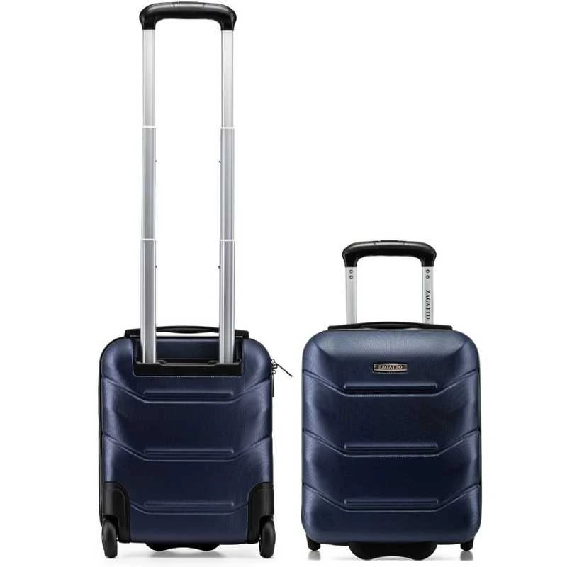 Kelioninis Zagatto Rankinio bagažo lagaminas su ratukais 40x30x20 cm, tinkamas Wizz Air, tamsiai mėlyna
