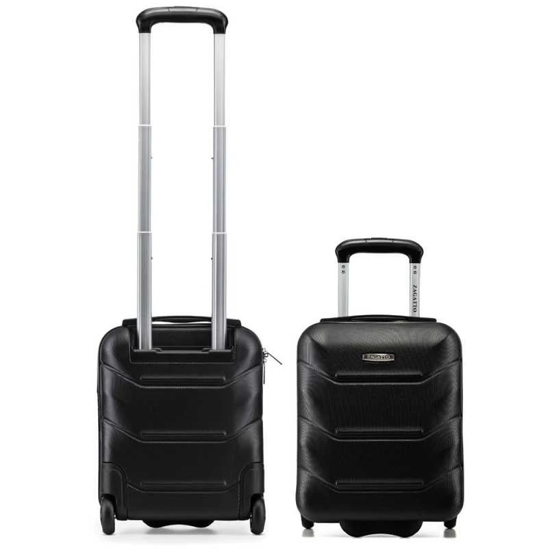 Kelioninis Zagatto Rankinio bagažo lagaminas su ratukais 40x30x20 cm, tinkamas Wizz Air, juoda