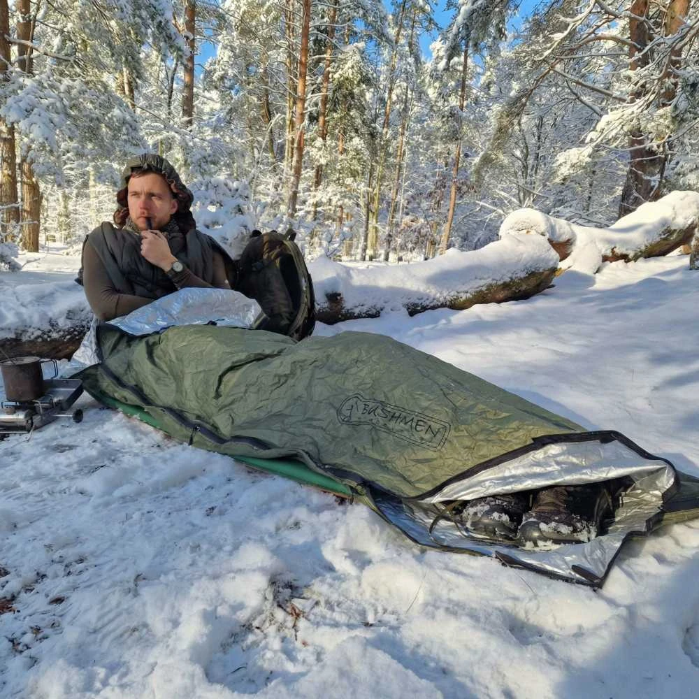 Bivy Bag Bushmen HIDEOUT THERMO olive multifunctional 600g