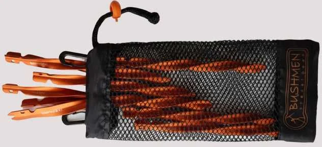 Bushmen Ultralight Tent/hammock Pegs TWISTER varžto formos tvirtinimo dizainas oranžinė