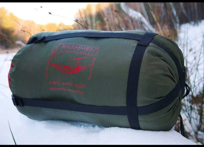 Hammock Underquilt Bushmen EASY poliesterio izoliacija daugiafunkcinė žalia/skarlatina
