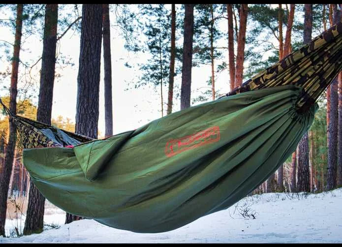 Hammock Underquilt Bushmen EASY poliesterio izoliacija daugiafunkcinė žalia/skarlatina