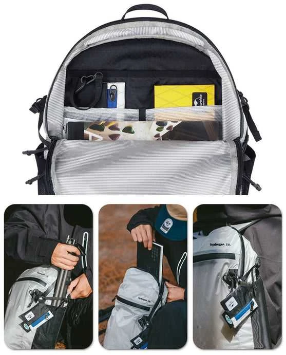 Ultralengva kuprinė Naturehike HYDROGEN 15L Atsparus vandeniui Baltas