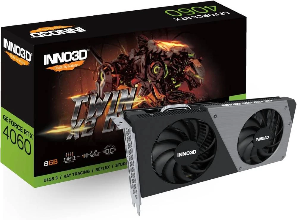 Vaizdo plokštė Inno3D GeForce RTX 4060 Twin X2 OC 8GB