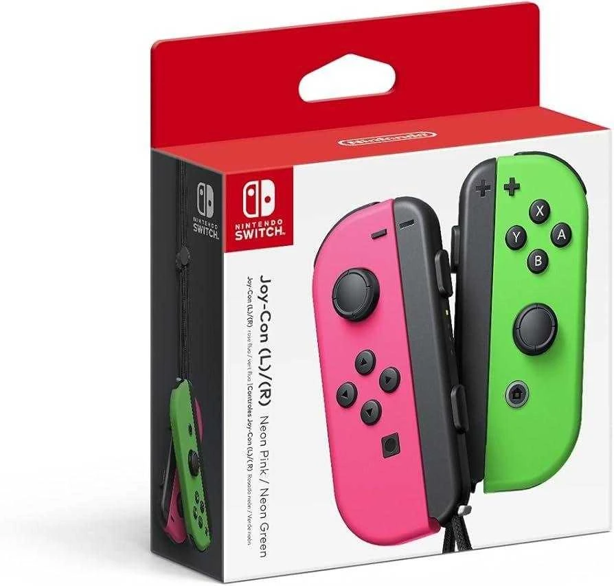 Nintendo Switch Joy Con Neon Žalias and Neon Rožinė