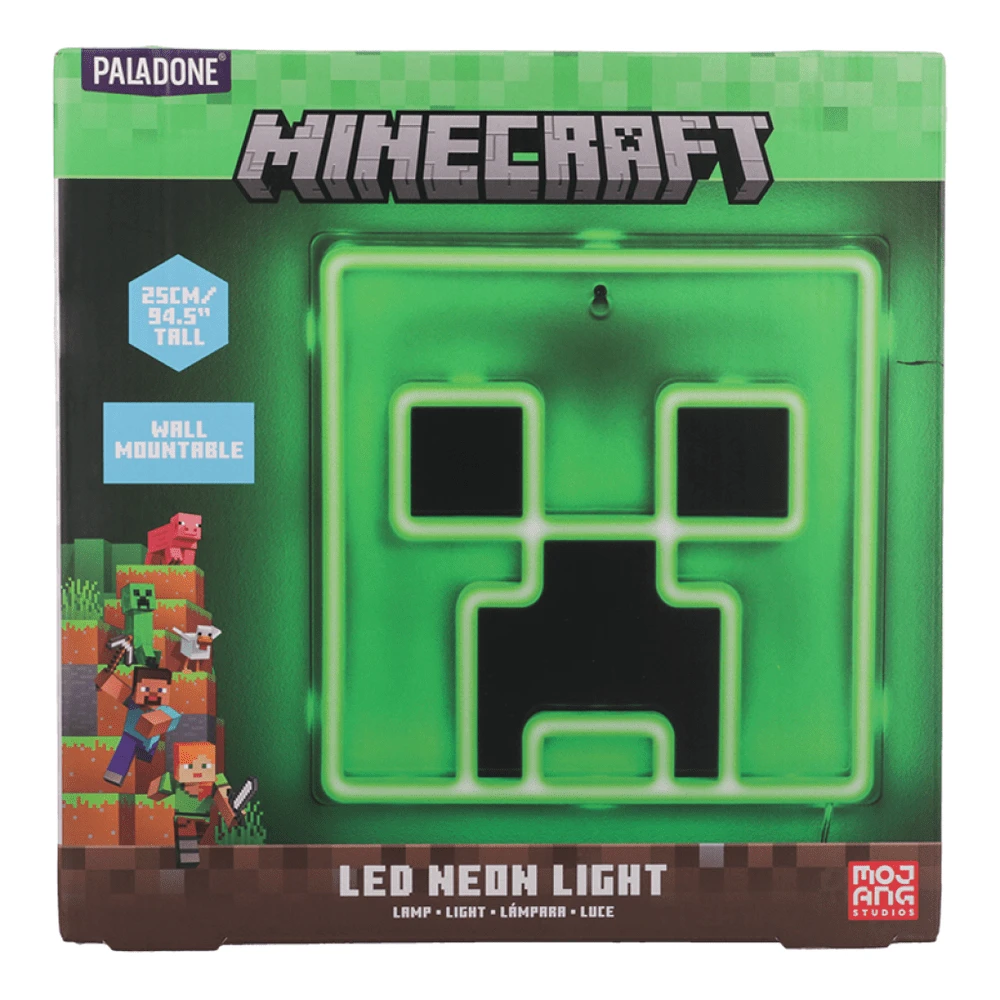 Paladone Creeper sieninis montuojamas LED neoninis šviestuvas