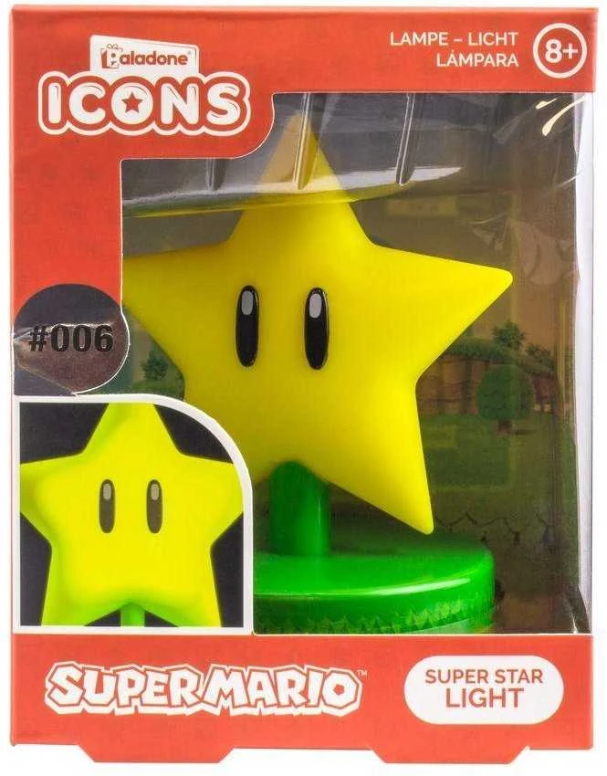 Paladone Super Mario Super Star Icon lempa