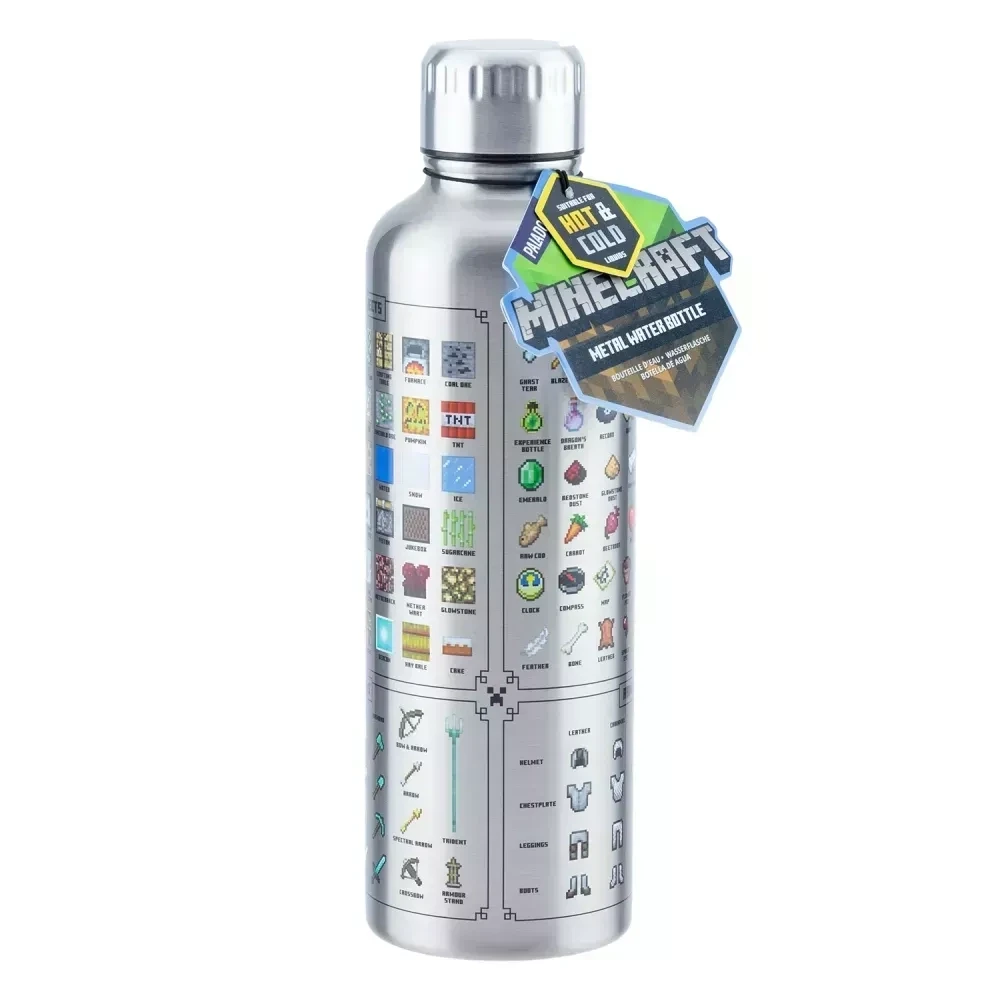 Paladone Minecraft Metalinis vandens buteliukas (500ml)