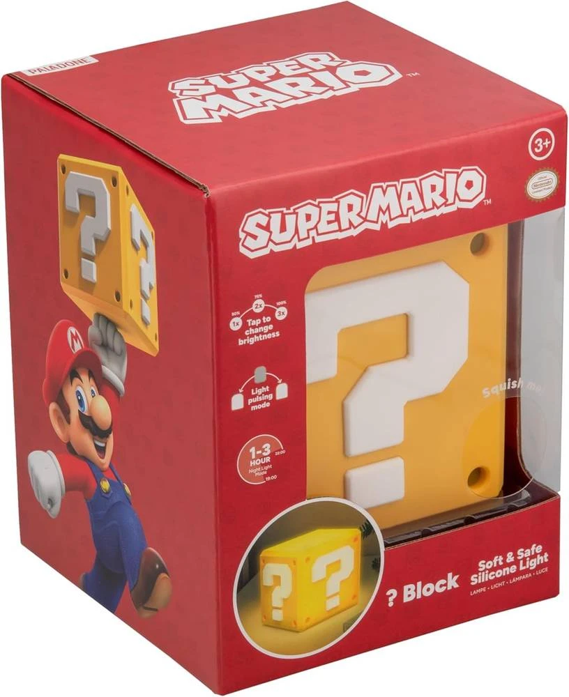 Paladone Super Mario - klausimų blokas „SquishyGlo Light“
