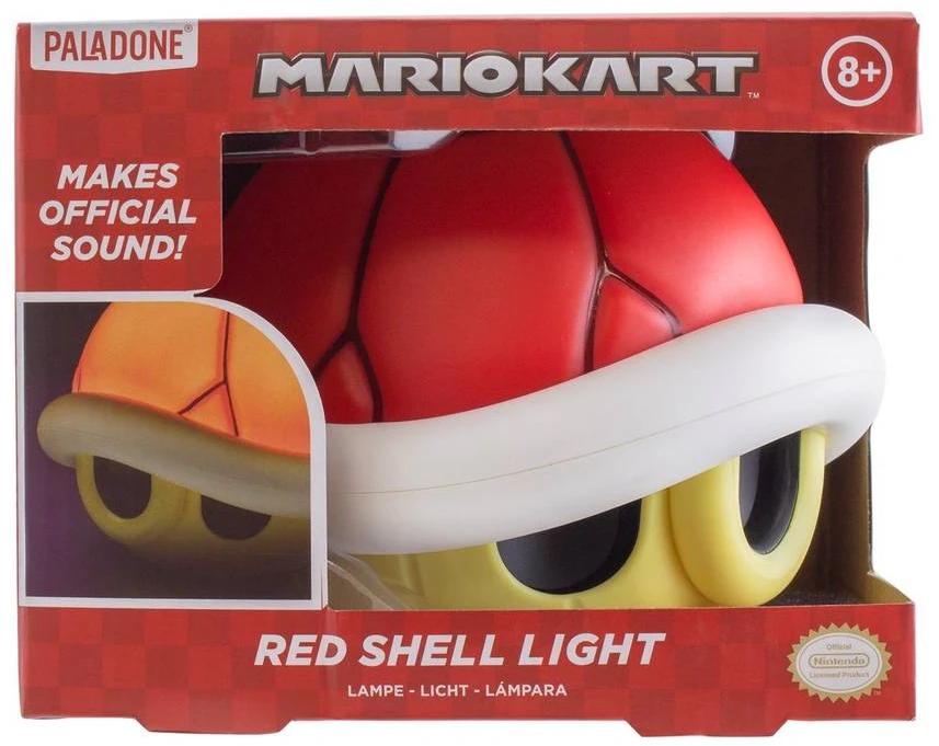 Paladone Nintendo Mario Kart Raudona Shell lempa su garsu