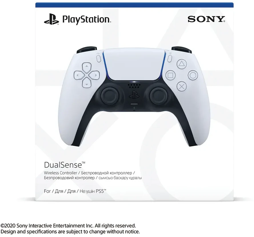 Žaidimų pultas SONY DualSense PlayStation 5, Bluetooth, baltas/juodas