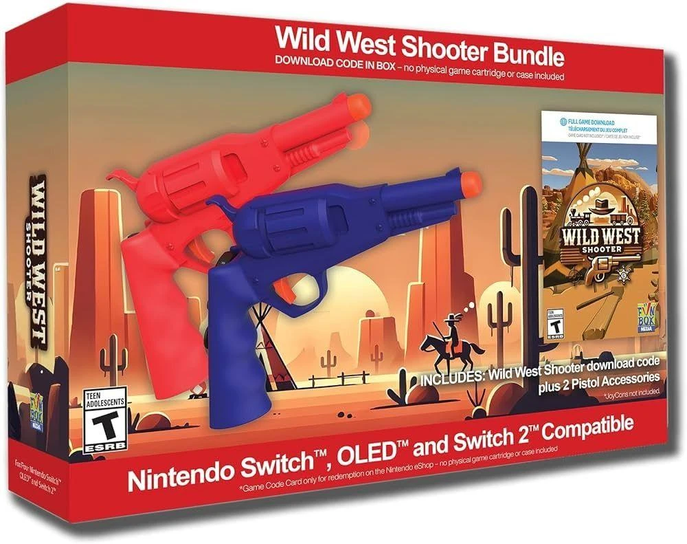 Wild Laukinių Vakarų šaudyklės žaidimas – dviejų Laukinių Vakarų šaudyklės revolverių rinkinys (CIB) – „Nintendo Switch 2“