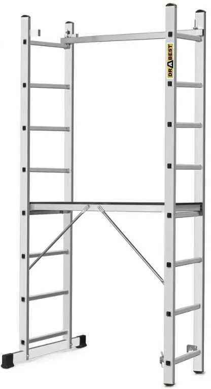 Aliuminio kopėčios pastoliai Drabest HOME, 2x8