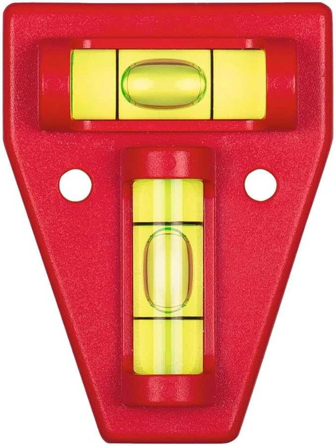BMI T-formos 2-ų akučių gulsčiukas, 60x45mm raudonas