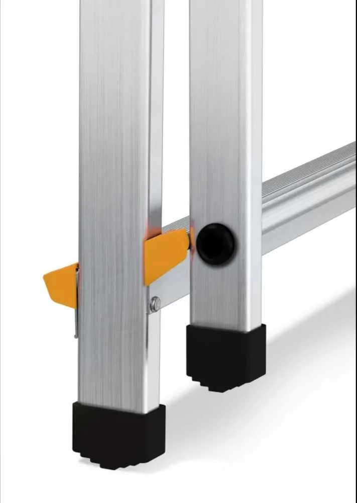 Buitinės kopėčios DRABEST ALD7 PRO 150 kg, vienpusės su lentyna, 7 pakopų (DR-AL-D7-PRO-Ż+CZ+P )