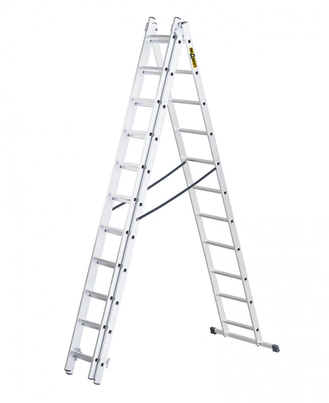 Daugiafunkcinės aliuminio kopėčios, Drabest HOME 3x11, 150 kg