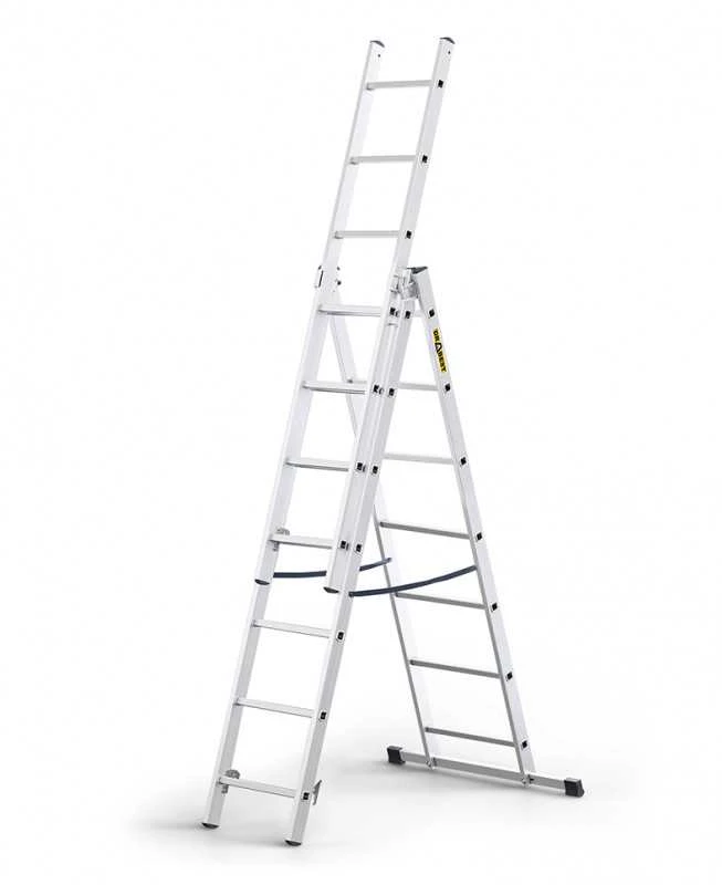 Daugiafunkcinės aliuminio kopėčios, Drabest HOME 3x7, 150 kg