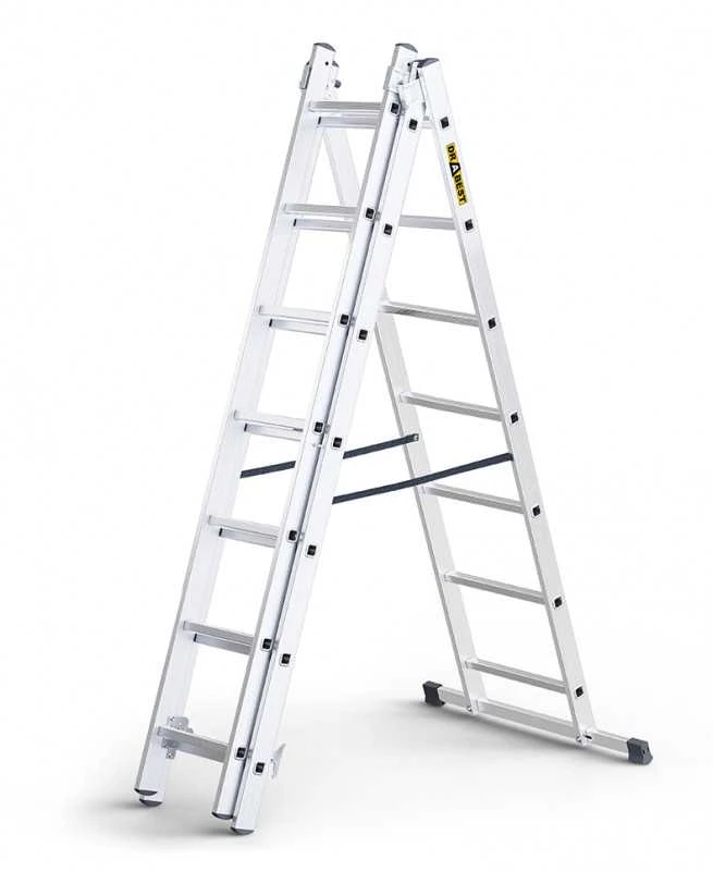 Daugiafunkcinės aliuminio kopėčios, Drabest HOME 3x7, 150 kg