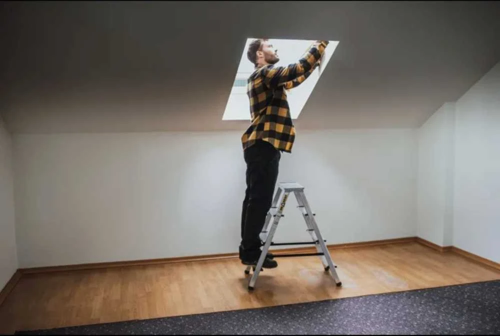 DRABEST HOME dvipusės aliuminio kopėčios, 6 pakopų, 125 kg