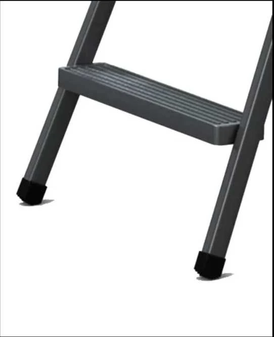DRABEST HOME plieninės kopėčios, 4 pakopų, 125 kg ,juoda spalva