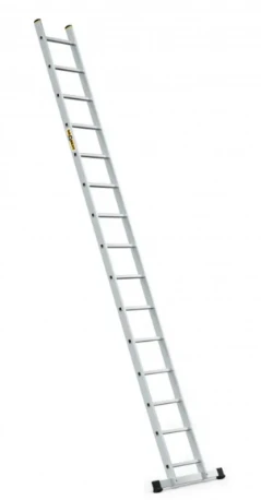 DRABEST PRO aliuminio kopėčios, 15 pakopų, 150 kg (DR-AL-DP-PRO-1X15-2K)