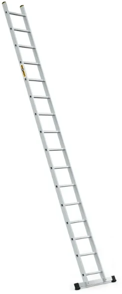 DRABEST PRO aliuminio kopėčios, 16 pakopų, 150 kg (DR-AL-DP-PRO-1X16-2K+H)