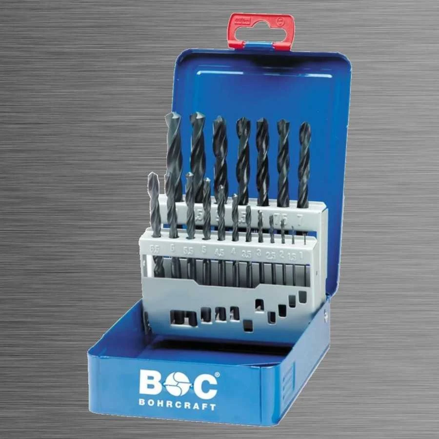 Grąžtas Grąžtų rinkinys Bohrcraft DIN 338 HSS-R/ 1,0 - 10,0 x 0,5 mm, 19 vnt.