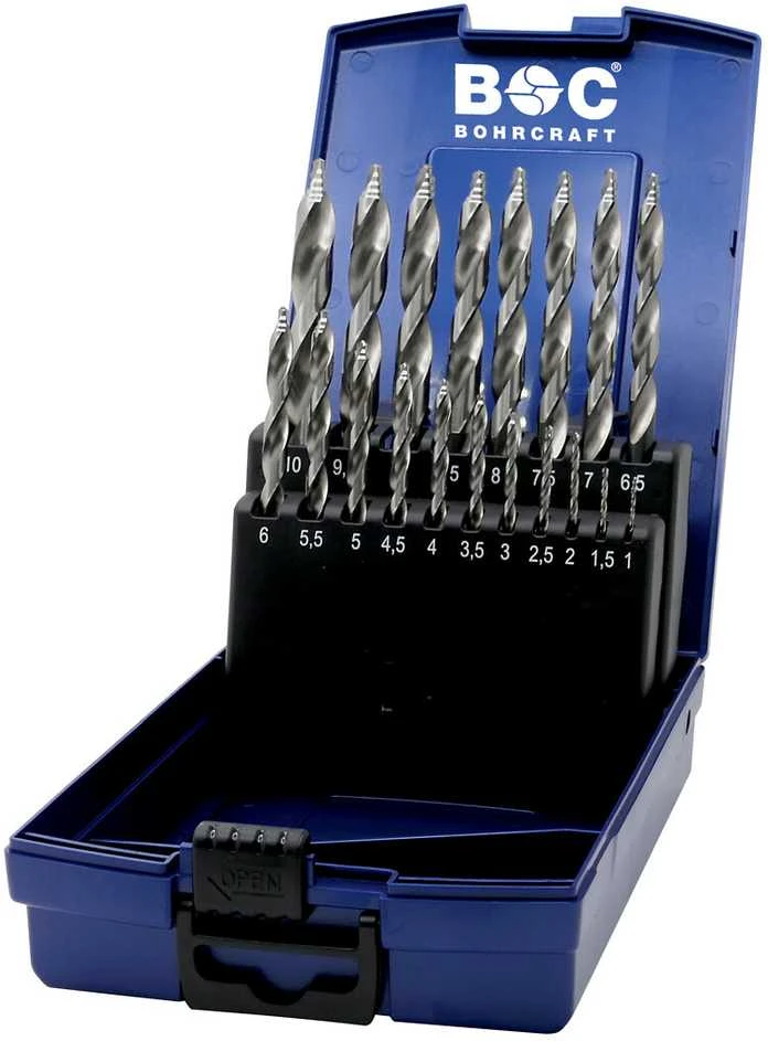 Grąžtas Grąžtų rinkinys Bohrcraft TURBO STEP DIN 338-G, 19 vnt.