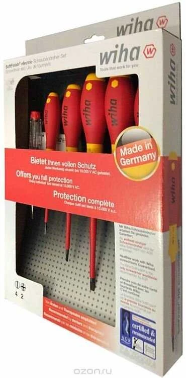 Atsuktuvų elektrikui rinkinys WIHA SoftFinish Phillips (6 vnt.)