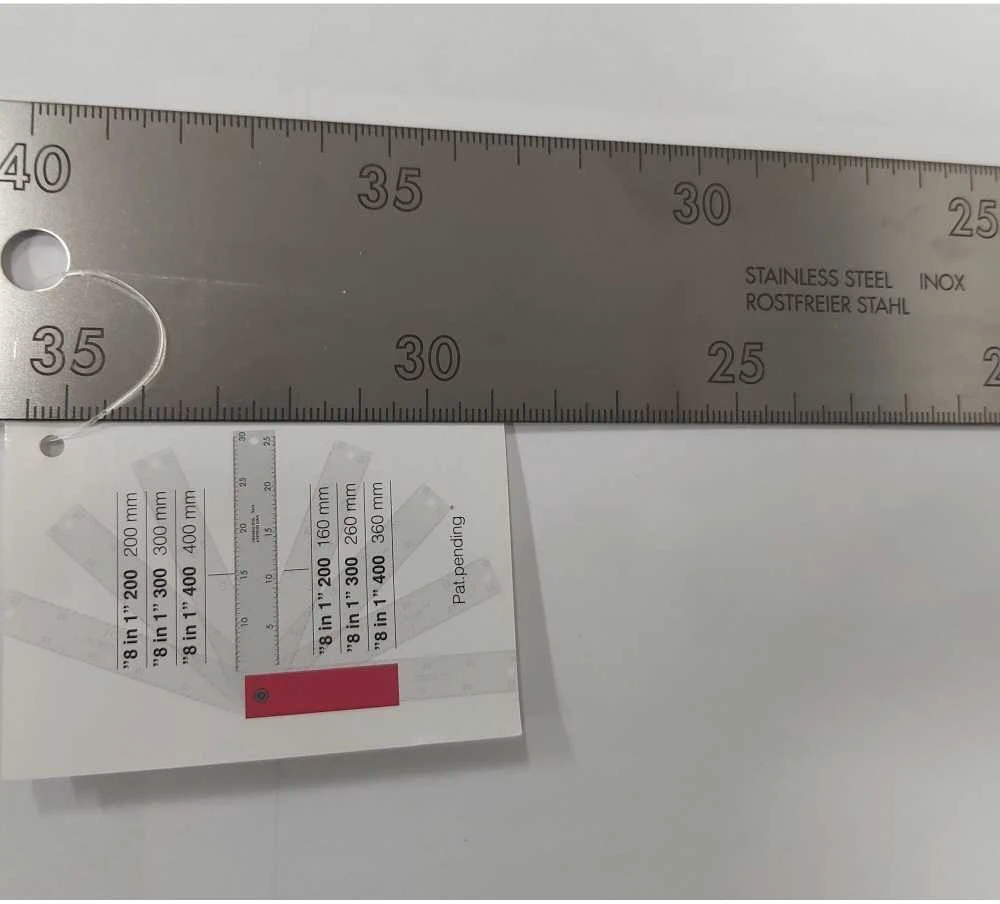 IŠPARDAVIMAS! Profesionalus reguliuojamas kampmatis BMI 8 IN 1 (400x150 mm)