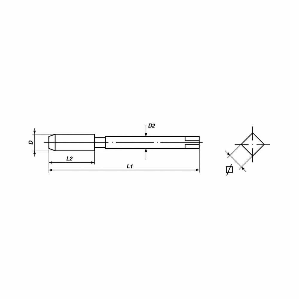 IŠPARDAVIMAS! Rankinių sriegiklių rinkinys Volkel DIN 2181 HSS-G – M 20 x 1.0 (2 vnt.)