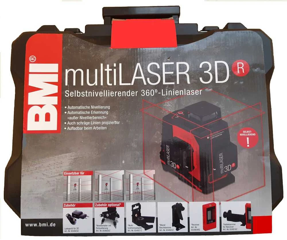 Lazerinis nivelyras BMI multiLASER 3D R (komplektas su imtuvu)