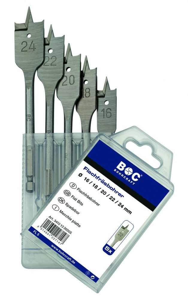 Mašininių plokščių antgalių rinkinys BOHRCRAFT QuadroPack 5 vnt.