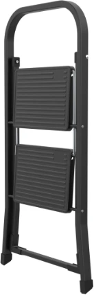 Plieninės kopėčios DRABEST Minifero - 2 pakopos - PRO - juodos, 150 kg