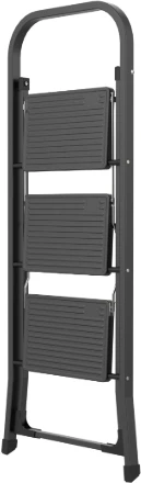 Plieninės kopėčios DRABEST Minifero- 3 pakopos - PRO - juodos, 150 kg