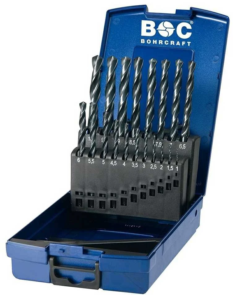 Grąžtas Spiralinių grąžtų rinkinys DIN 338 HSS BOHRCRAFT (19 vnt.)