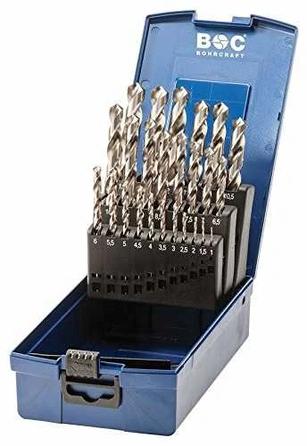 Grąžtas Grąžtų rinkinys BOHRCRAFT HSS-G DIN 338 1,0 - 13,0 x 0,5 mm inc. / KG13 ( 25 vnt.)