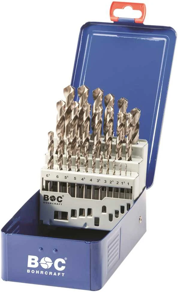 Grąžtas Spiralinių grąžtų rinkinys metalui DIN 338 HSS-G BOHRCRAFT (25 vnt.)